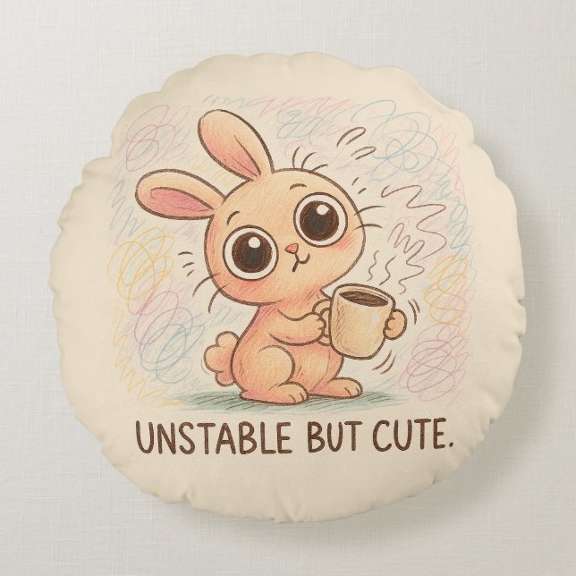 Unstable but Cute Round Cushion (Front)