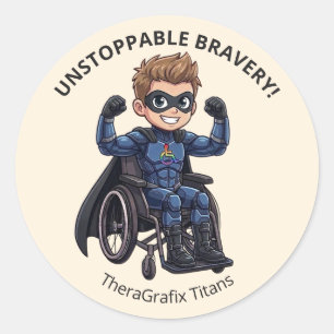 Unstoppable Bravery Superhero Reward Sticker