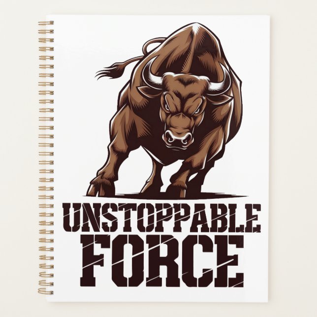 Unstoppable Bull: Raw Power in Motion Planner (Front)