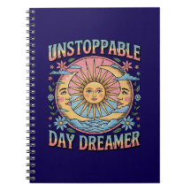 Unstoppable Daydreamer Sun Moon Retro Design 