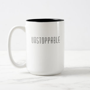 Unstoppable Empowering Motivational Gift Two-Tone Coffee Mug
