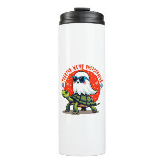 Unstoppable Ghost and Turtle Adventure Design  Thermal Tumbler
