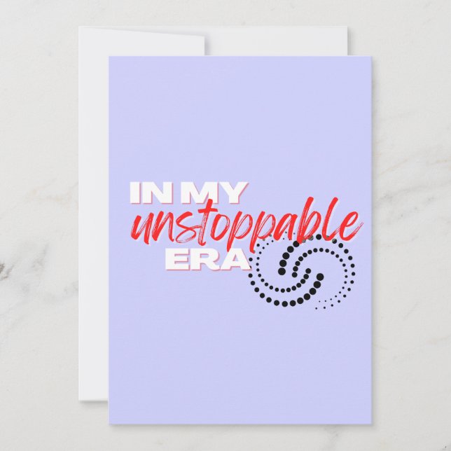 Unstoppable, In my Unstoppable Era Holiday Card (Front)