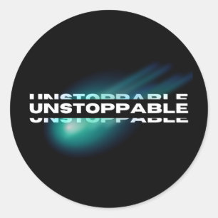 Unstoppable, Motivational, Inspirational Classic Round Sticker