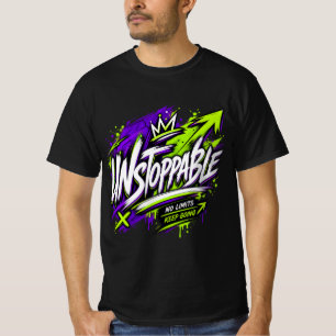 Unstoppable – Motivational Powerful Typography Des T-Shirt