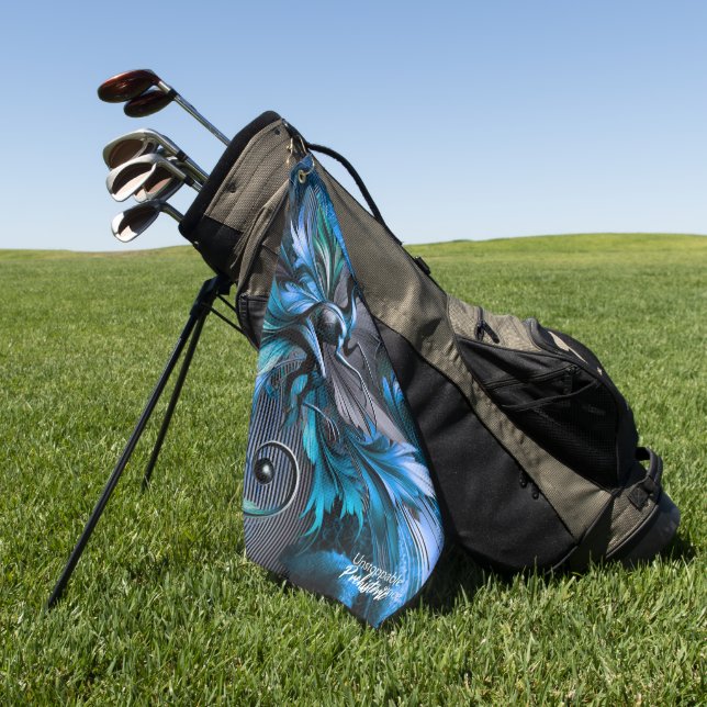 Unstoppable Raptor – Fuel Strength, Rule the Wild Golf Towel (Green)