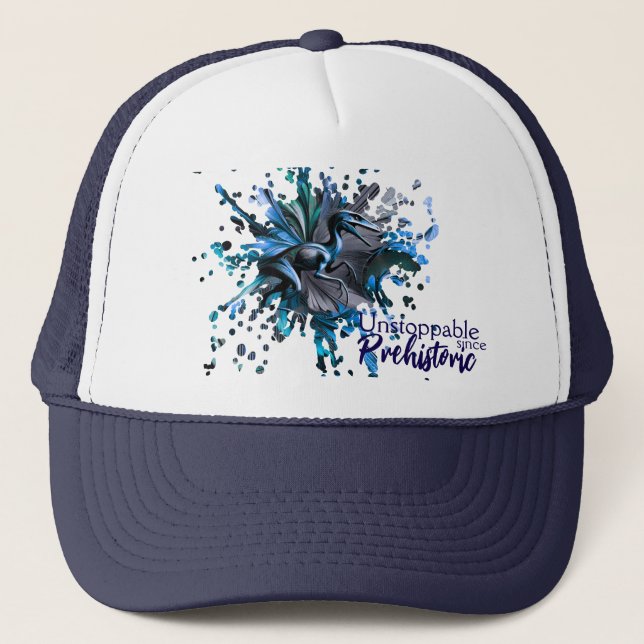 Unstoppable Raptor – Fuel Strength, Rule the Wild Trucker Hat (Front)