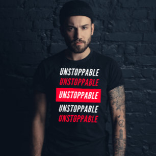 Unstoppable repeat typography motivational gym T-Shirt