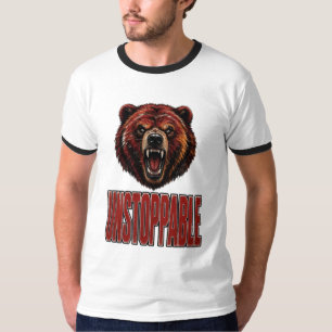 Unstoppable Roaring Grizzly Bear T-Shirt