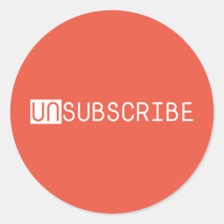 unsubscribe classic round sticker