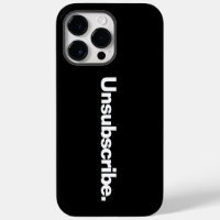Unsubscribe one word white text minimalism funny