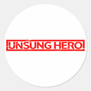 Unsung Hero Stamp Classic Round Sticker