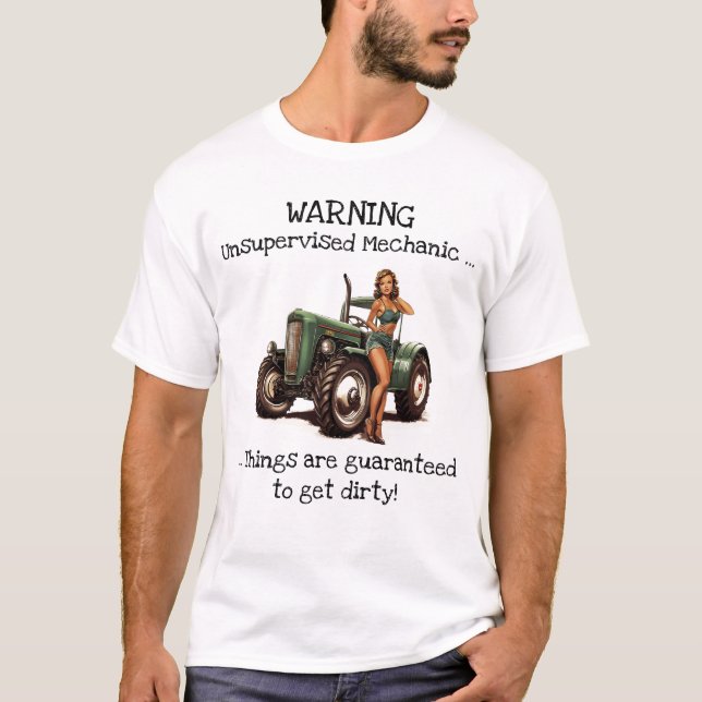 Unsupervised Mechanic T-shirt for Men (Front)