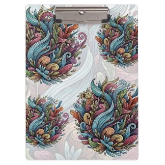 Untamed Bloom: Organic Energy Clipboard