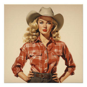 Untamed Cowgirl Dreams: Wild West Whispers Poster