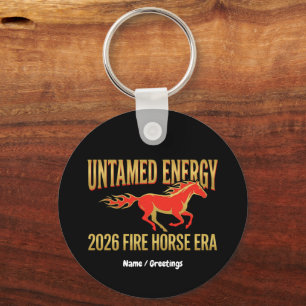 Untamed Energy 2026 Fire Horse Era Lunar New Year Key Ring