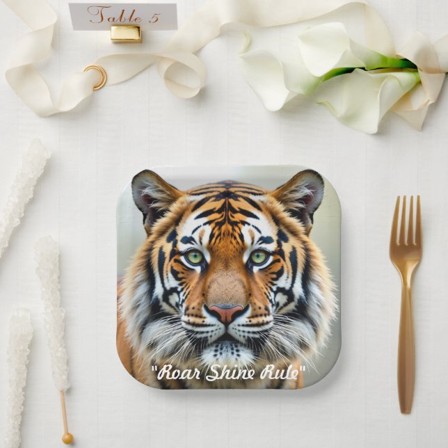 "Untamed Luxe Beast" Paper Plate (Wedding)