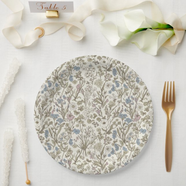Untamed Petals Paper Plate (Wedding)