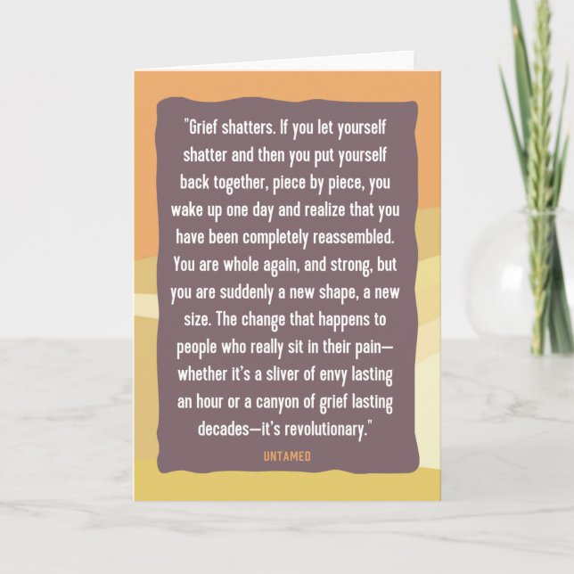 Untamed Quote Greeting Card (Front)