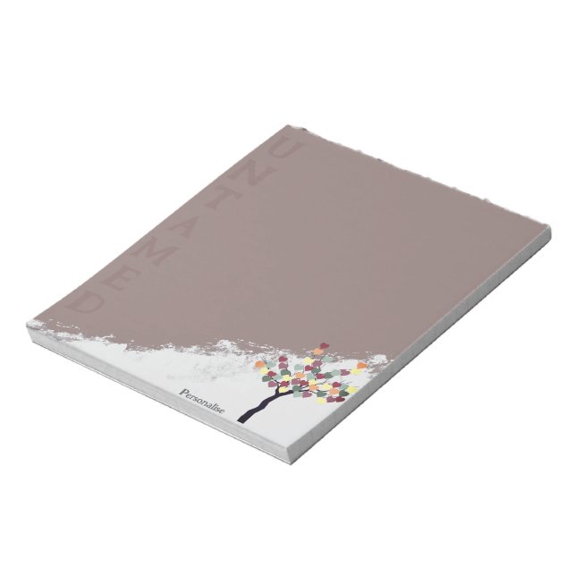 Untamed Quote Love Heart Tree Pink Writing Paper  Notepad (Rotated)