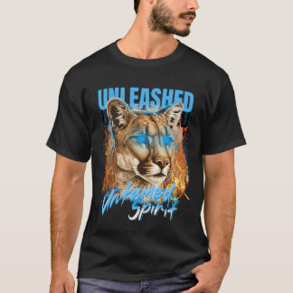 Untamed Spirit - Fiery Puma Art T-Shirt