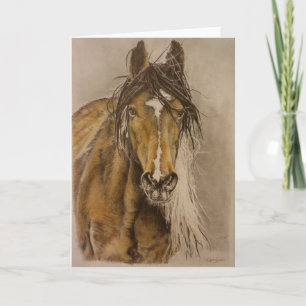 "Untamed" wild mustang mare Greeting Card