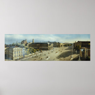 Unter den Linden from the Armoury, c.1855 Poster