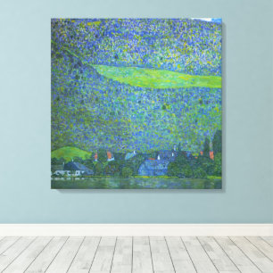 Unterach at Attersee by Klimt, Vintage Art Nouveau Canvas Print