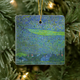 Unterach at Attersee by Klimt, Vintage Art Nouveau Ceramic Ornament