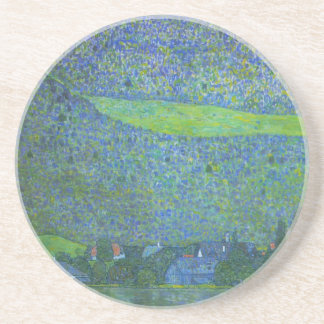 Unterach at Attersee by Klimt, Vintage Art Nouveau Coaster