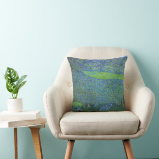 Unterach at Attersee by Klimt, Vintage Art Nouveau Cushion