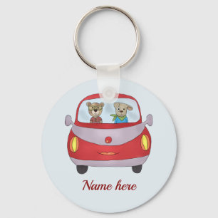 Unterwegs personalisiert key ring