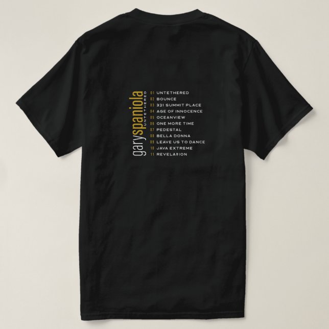 Untethered BLK - Front and Back 0128 T-Shirt (Design Back)