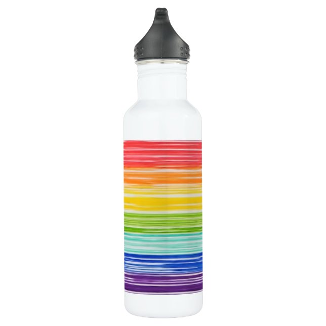 Untidy rainbow stripes 710 ml water bottle (Right)