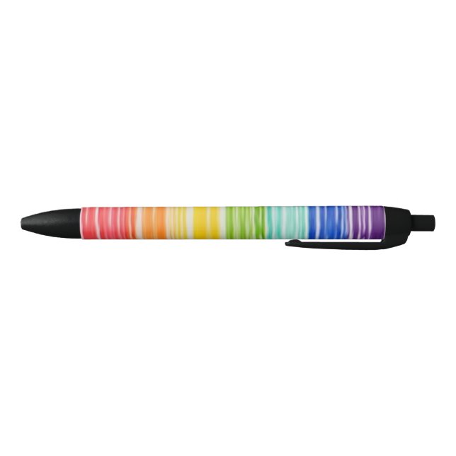 Untidy rainbow stripes black ink pen (Bottom)