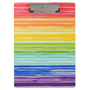 Untidy rainbow stripes clipboard