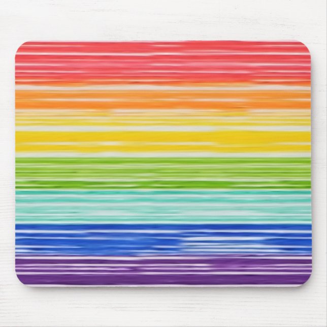Untidy rainbow stripes mouse mat (Front)