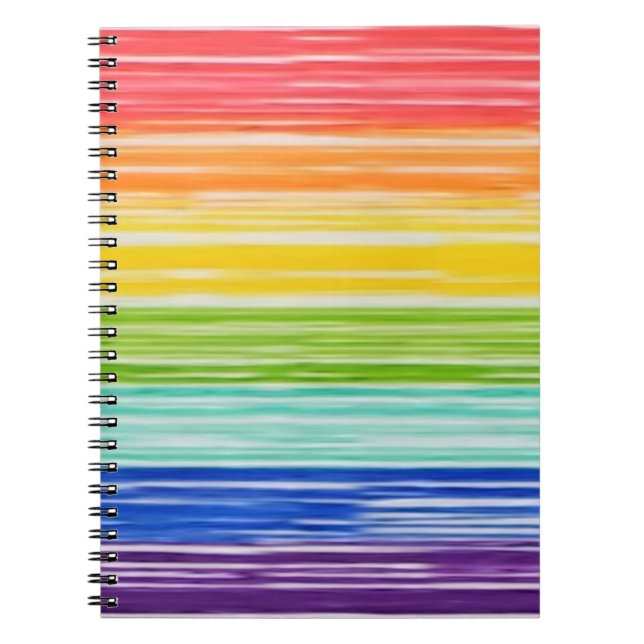 Untidy rainbow stripes notebook (Front)