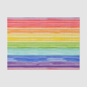 Untidy rainbow stripes tissue paper