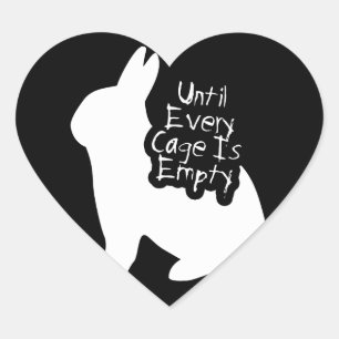 Until Every Cage is Empty (ALF) Heart Sticker