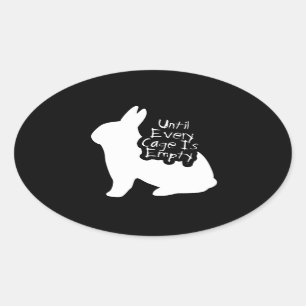 Until Every Cage is Empty (ALF) Oval Sticker