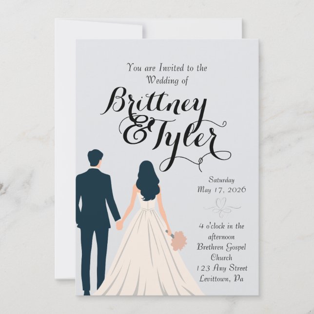 Until Forever-Brittney Wedding Invitation (Front)