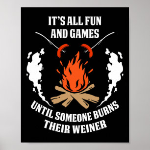 Until Someone Loses Their Weiner Funny Camping Cam Poster