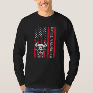 Until Valhalla Nordic US Flag Vintage Til Valhalla T-Shirt