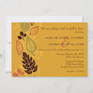 "Until We Fall In Love" - Fall Wedding Invitation