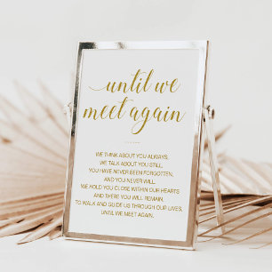 Until We Meet Again Gold Wedding Memorial Poster