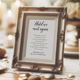 Until We Meet Again Memorial Poem Personalised Poster