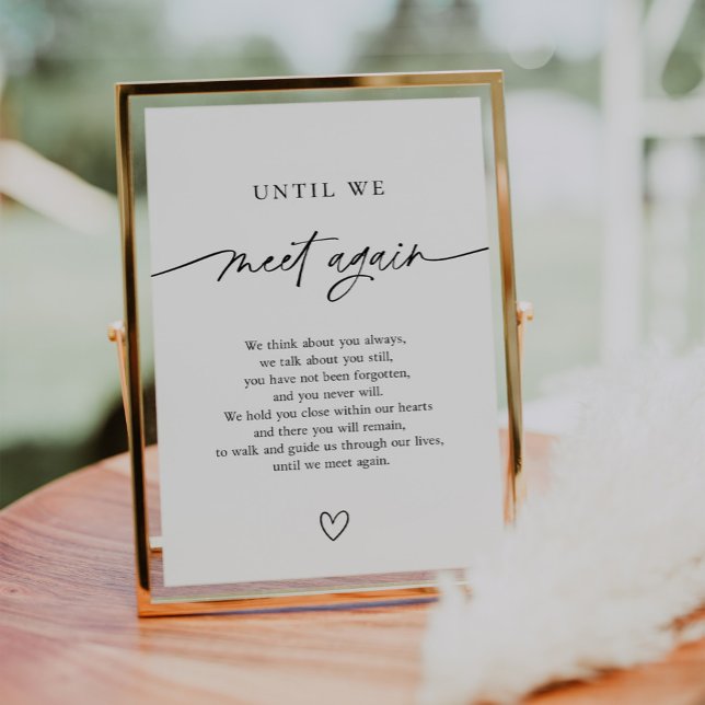 Until We Meet Again Wedding Memory Table Sign (Creator Uploaded)