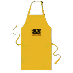 Until You Succeed – Minimal Gold Motivation Design Long Apron
