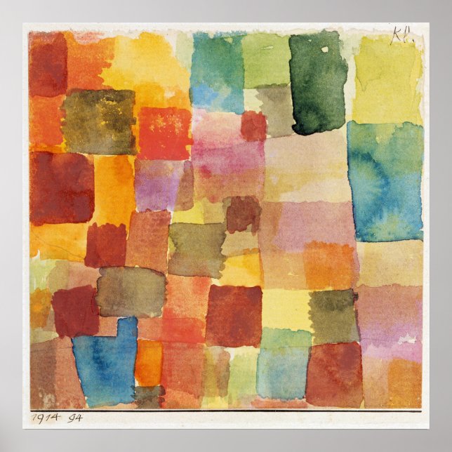 Untitled Abstract by Paul Klee Poster (Front)